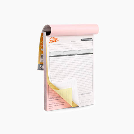 Carnets de reçus autocopiants