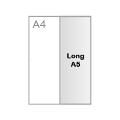 Format long A5 (10,5 x 29,7 cm)