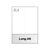 Format long A6 (7,4 x 21 cm)