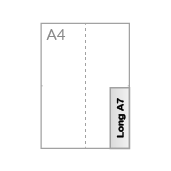 Format long A7 (5,2 x 14,8 cm)