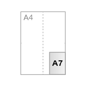 A7 (7,4 x 10,5 cm)