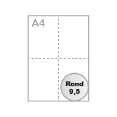 Rond 9,5 cm